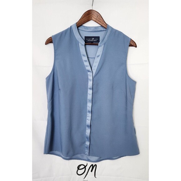 Elizabeth & Clarke Unstainable Collection 100% Vegan Silk Sleeveless Blouse - 12 - Picture 1 of 8